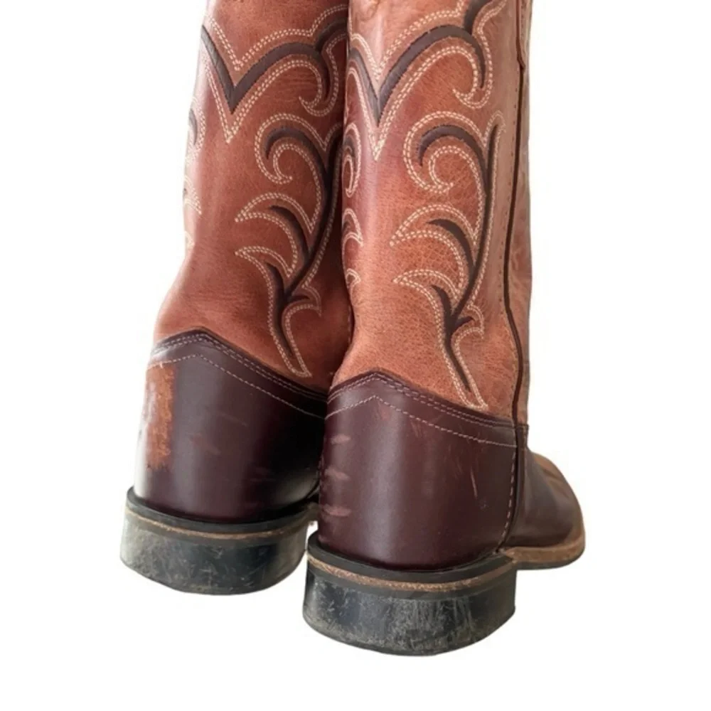 Old West Children's Unisex Broad Square‎ Toe Western Boots
